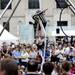 Performers from Bacchanal Aerial Acrobatics put on a show for hundreds of people Saturday evening at the Ann Arbor Summer Festival in Ingalls Mall.Jeffrey Smith | AnnArbor.com